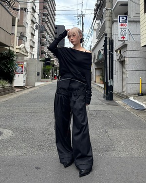 【26AW | WOMEN】MUKCYEN ムッシャン /  ボトムス　/ double waist trousers M269PT00