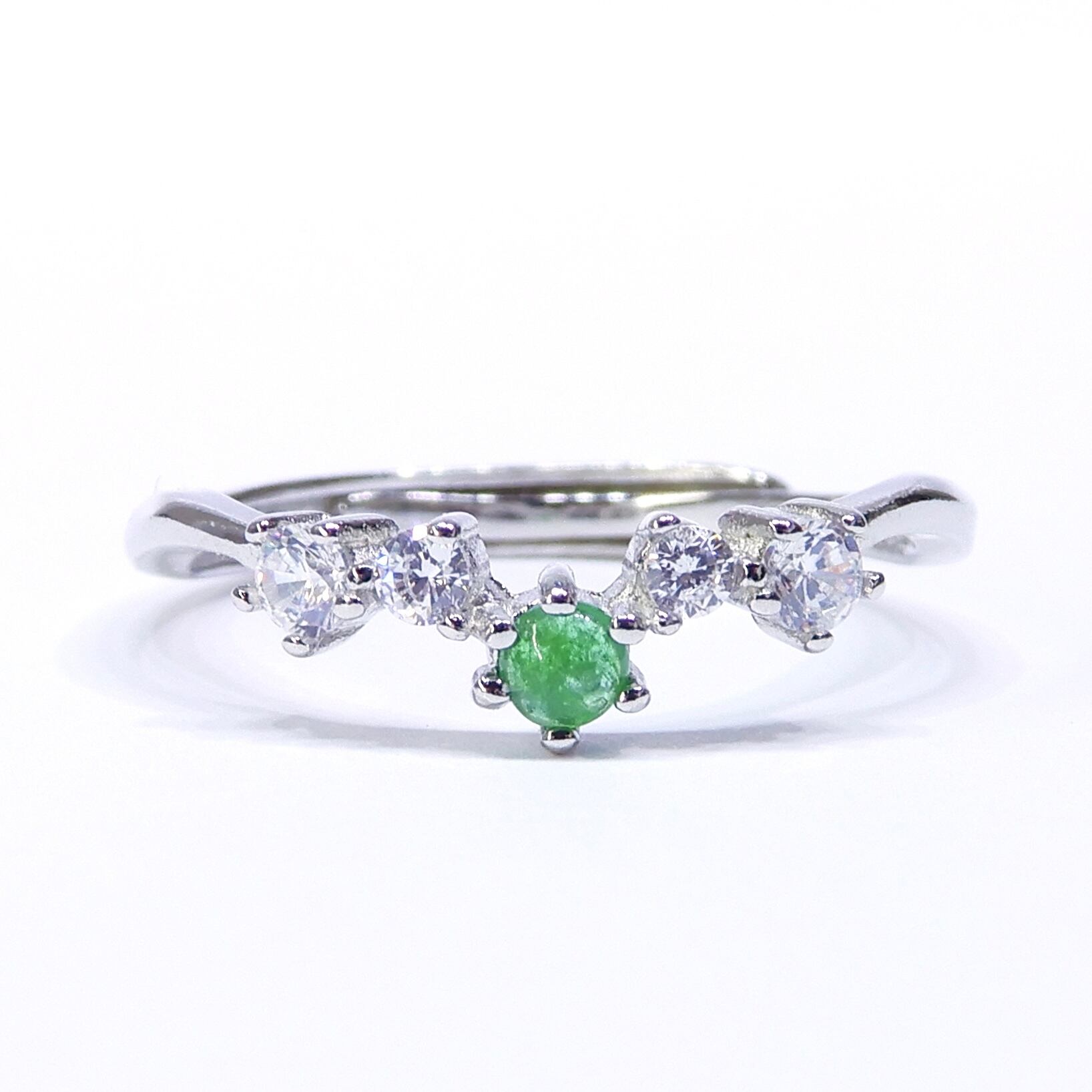 リング♦︎エメラルド♦︎WGカラー《0138》