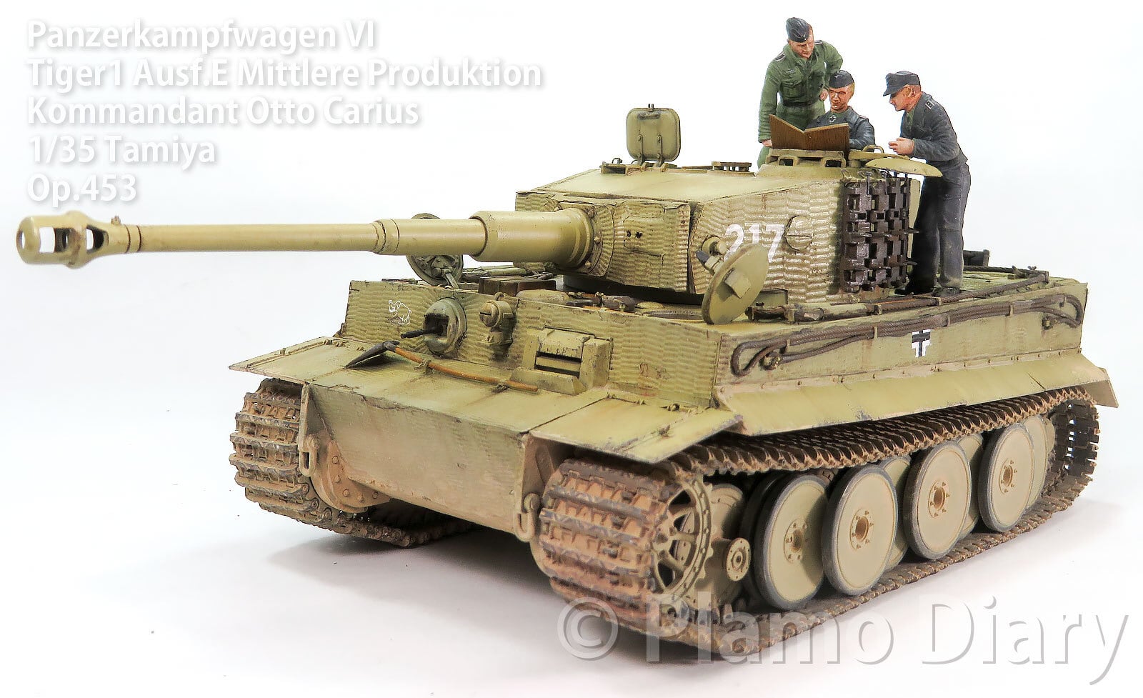 ドイツ重戦車タイガー1中期生産型 オットーカリウス搭乗車 1/35
