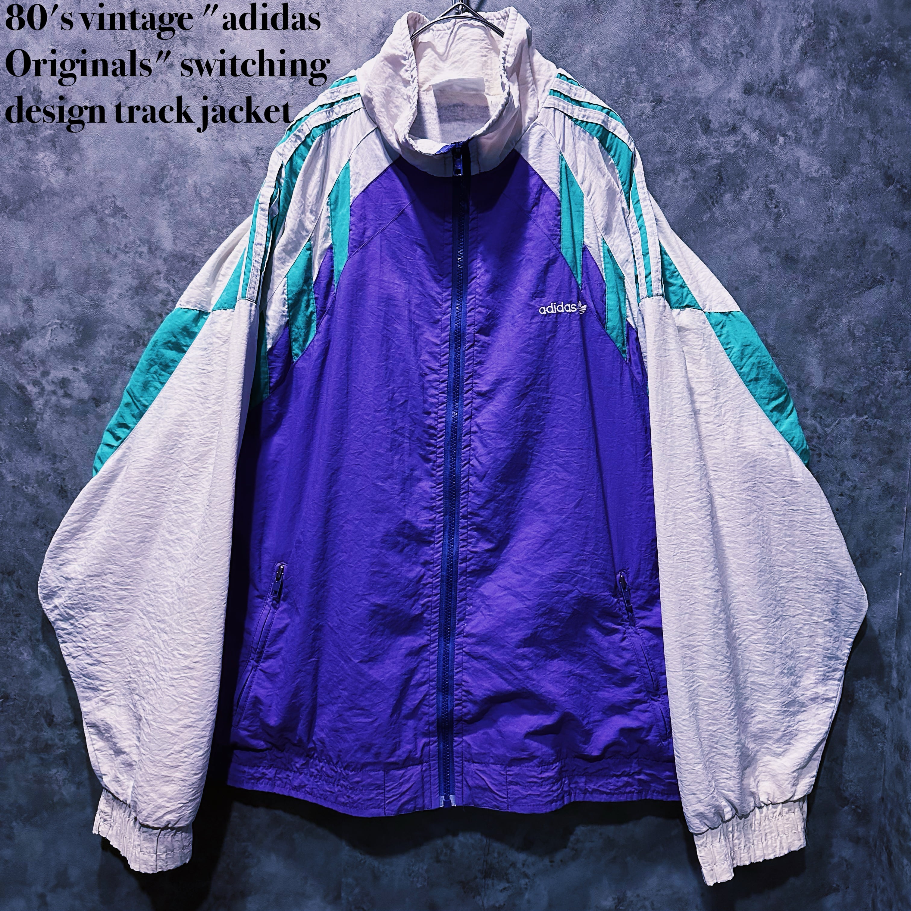 【doppio】80's vintage "adidas Originals" switching design track jacket