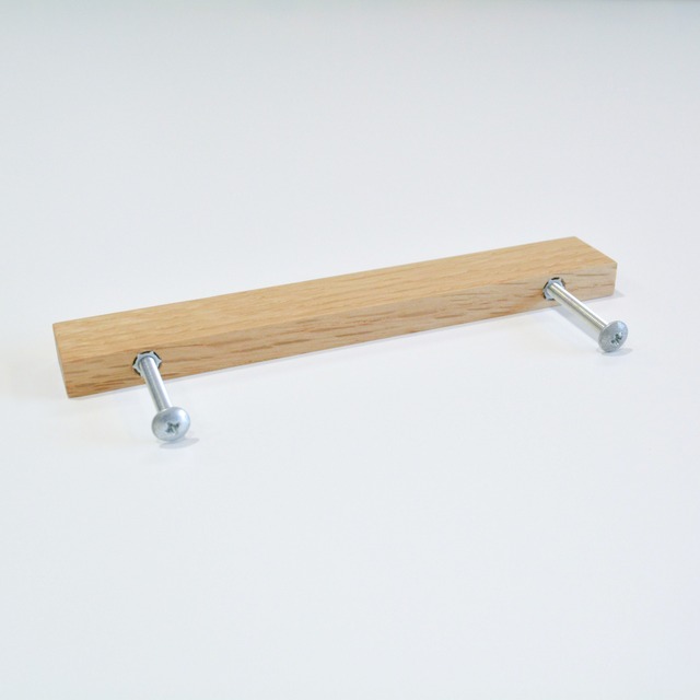 【バー取っ手｜type1】天然無垢ナラ材・ウォールナット材（引き出し・扉）木製家具 用品 天然木 収納 部品