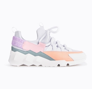 PIERRE HARDY　TREK COMET SNEAKER　WHITE-MULTI-PINK