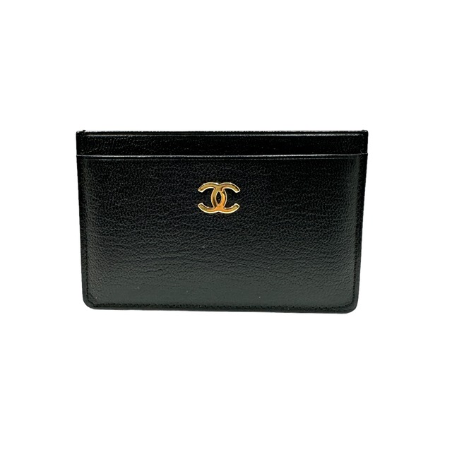 CHANEL シャネル レザーカードケース ブラック 12975-202403