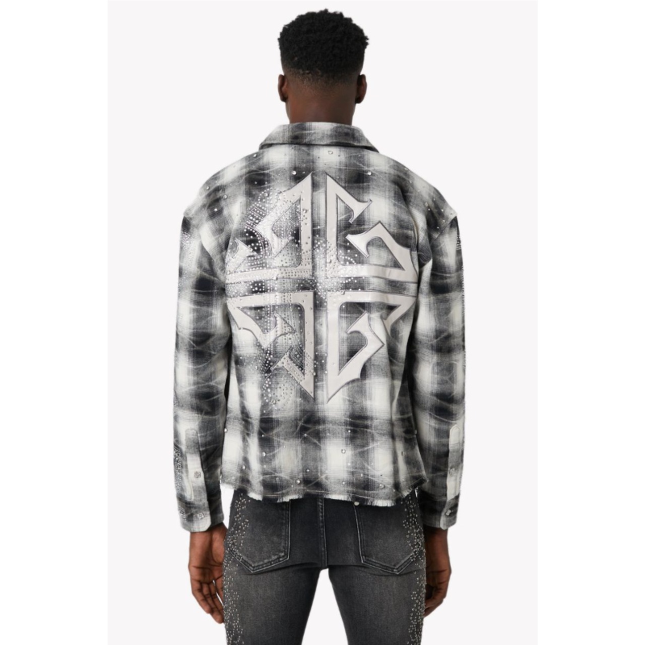 GUAPI / cloud grey cross flannel