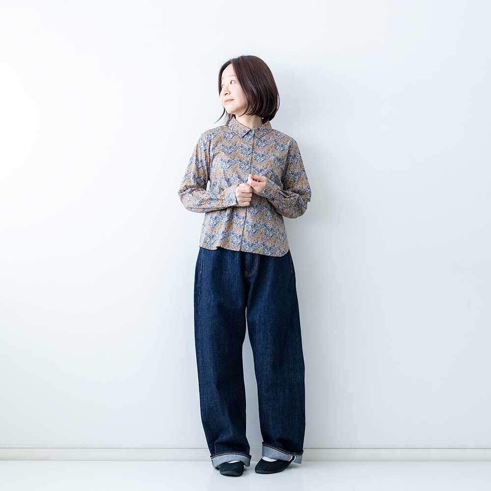 【未使用品】MidiUmi ミディウミ リバティプリントシャツ MidiUmi リバティプリントシャツ | LASQ store | ラスクストア