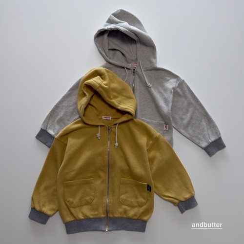 《予約10％OFF 》トーントーン ポケットジップアップパーカー・ANDBUTTER