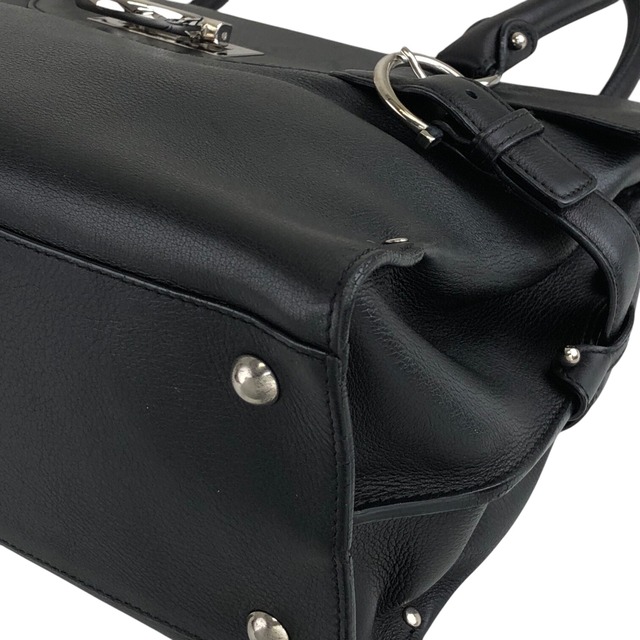 Salvatore Ferragamo サルヴァトーレ フェラガモ ハンドバッグ ブラック ガンチーニ レザー vintage ヴィンテージ オールド b236p8