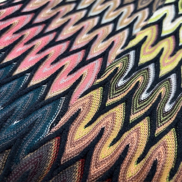 中古 ミッソーニ MISSONI 半袖 ワンピース クリーニング済み ジグザグ