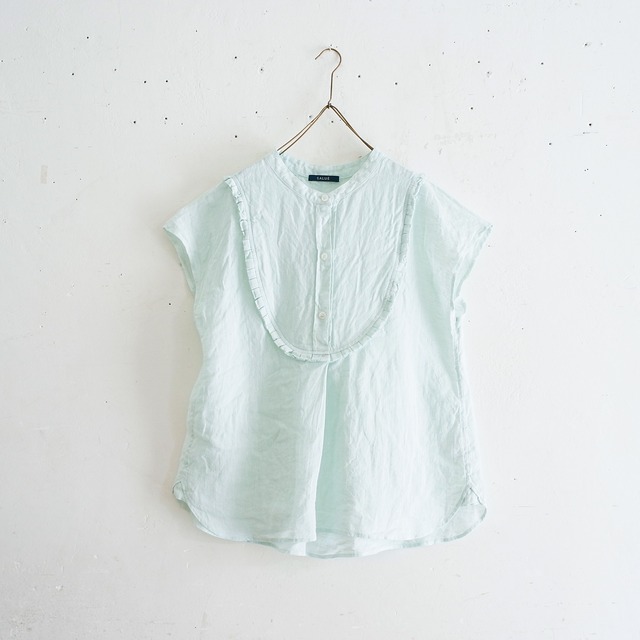 french sleeve blouse／light weight linen 〈mint blue〉