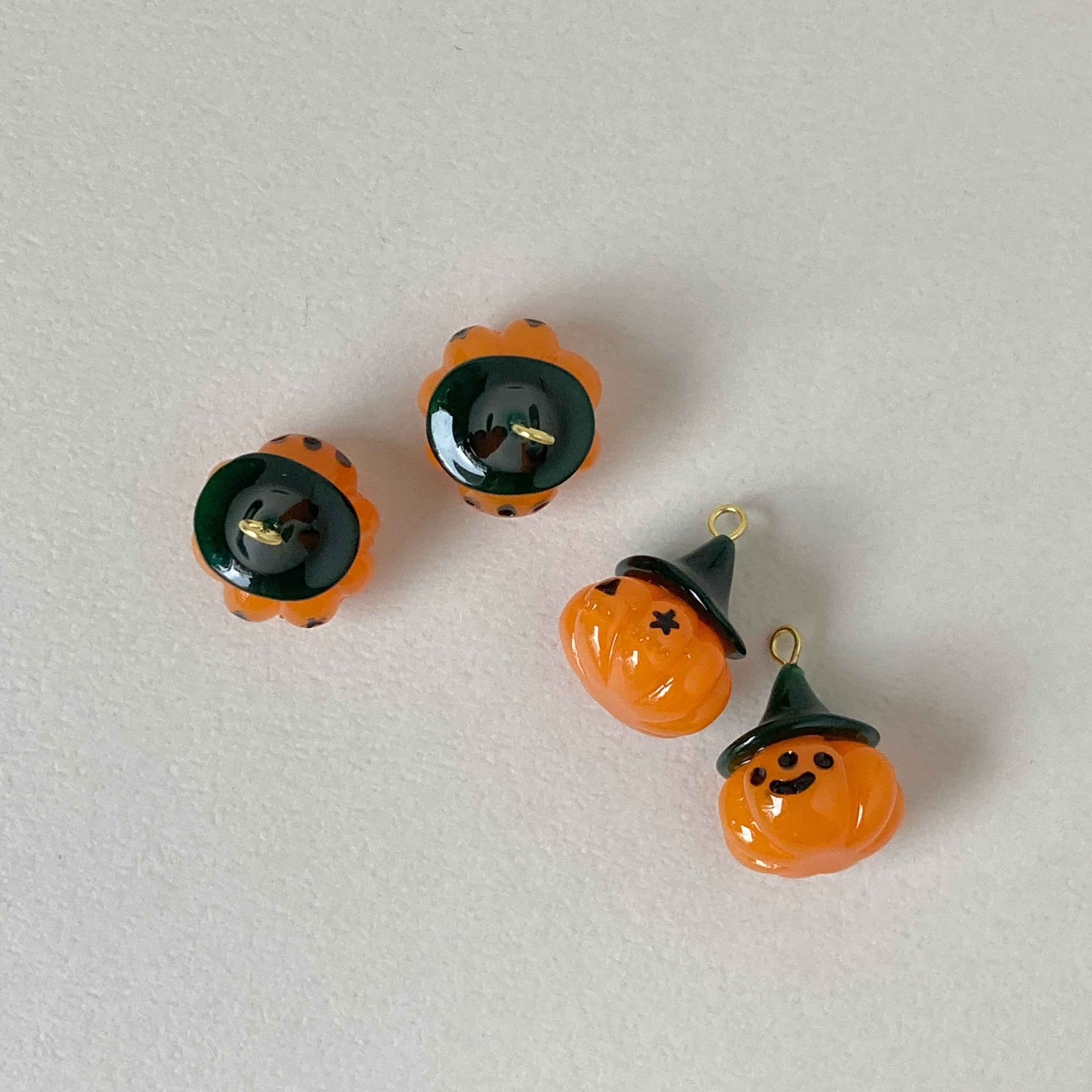 二面相のジャック・オ・ランタンチャーム | Dua-アクセサリーパーツ