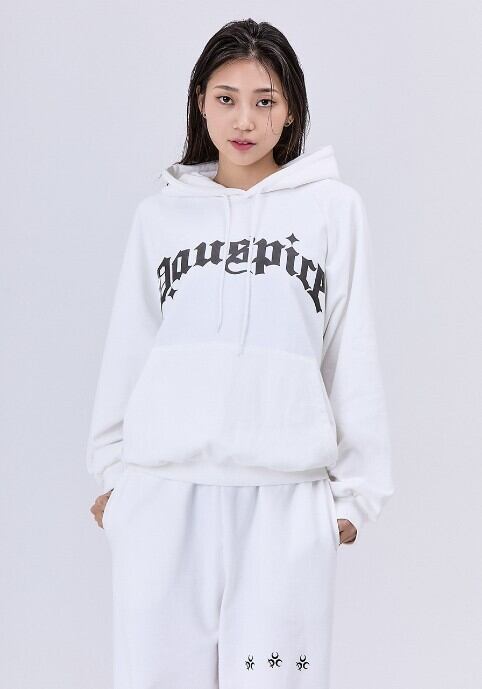 ☆Stray Kids ハン 着用！！【DAUSPICE】Logo Hoodie White | もごつ