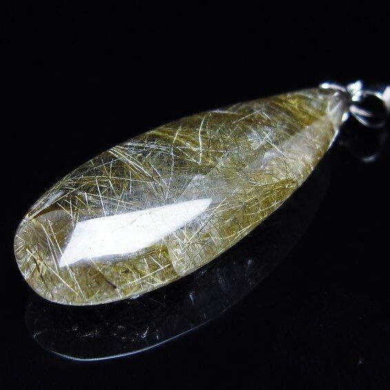 プラチナルチルクォーツ ペンダント 一点物 メール便可 [M便 1/20] 112-13232