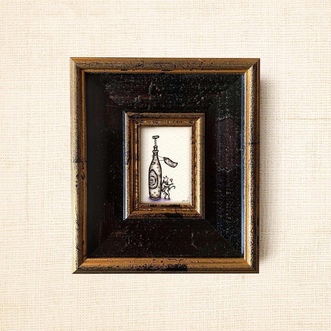 ミニ額縁 原画【 今日はこんな気分 】