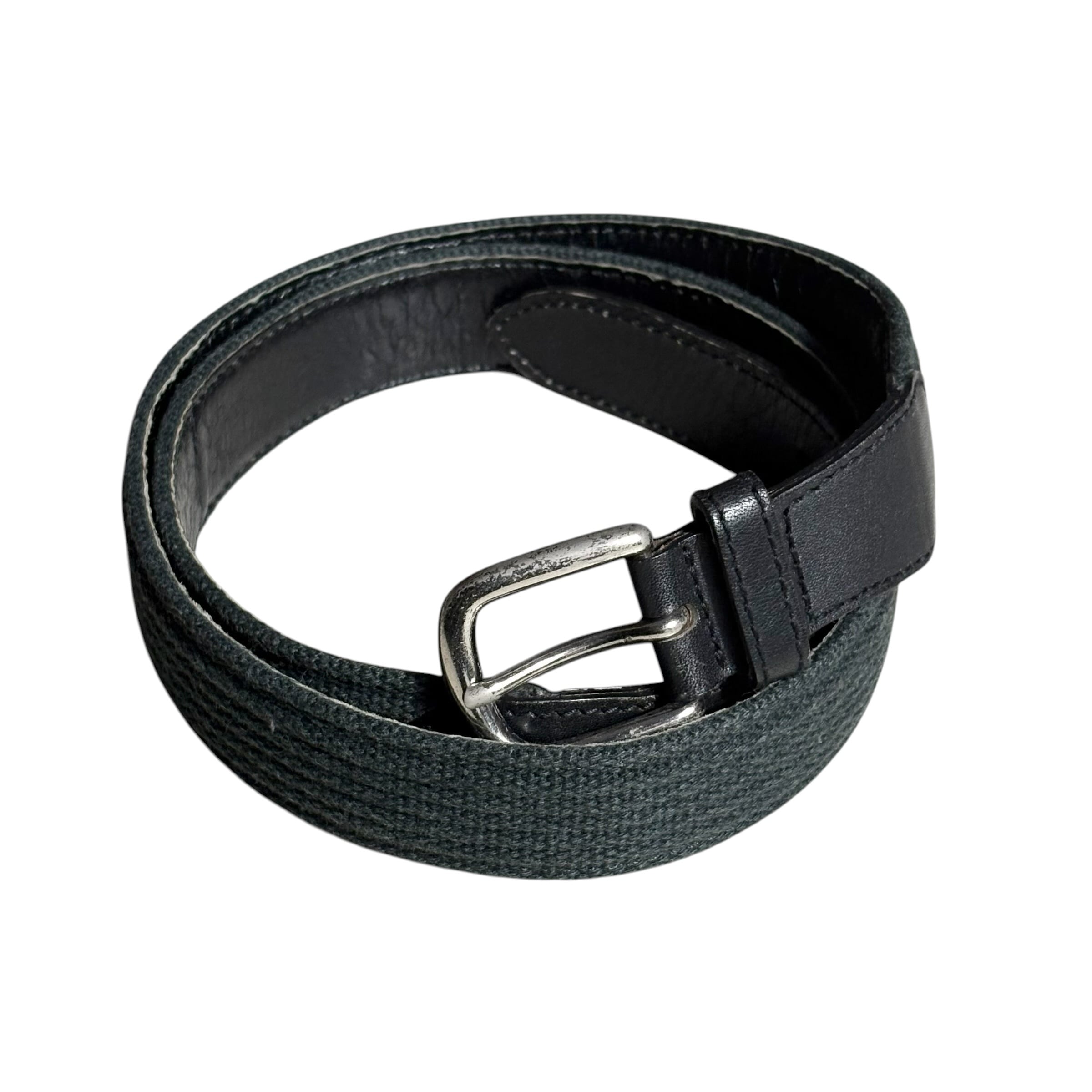 JIL SANDER black leather narrow belt | NOIR ONLINE