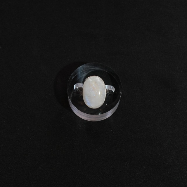 Mexican Jewelry/Silver950 レインボームーンストーンリング/ストーンリング/軽研磨仕上げ