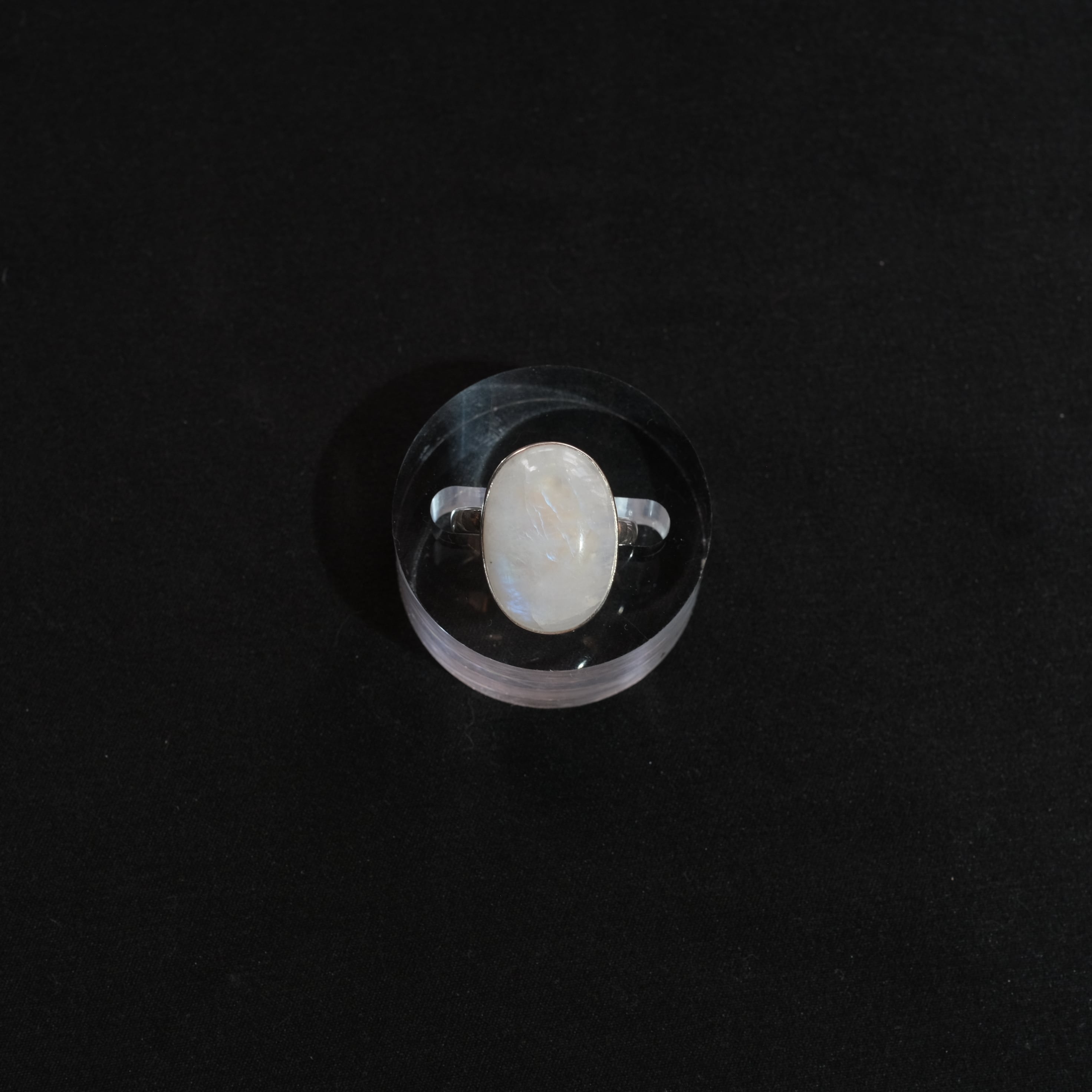 Mexican Jewelry/Silver950 レインボームーンストーンリング/ストーンリング/軽研磨仕上げ