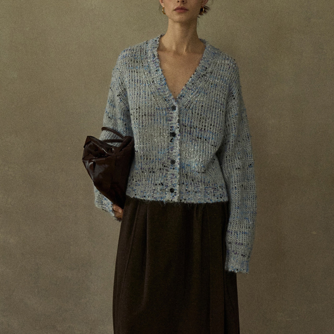 Speckled Knit Cardigan T3773