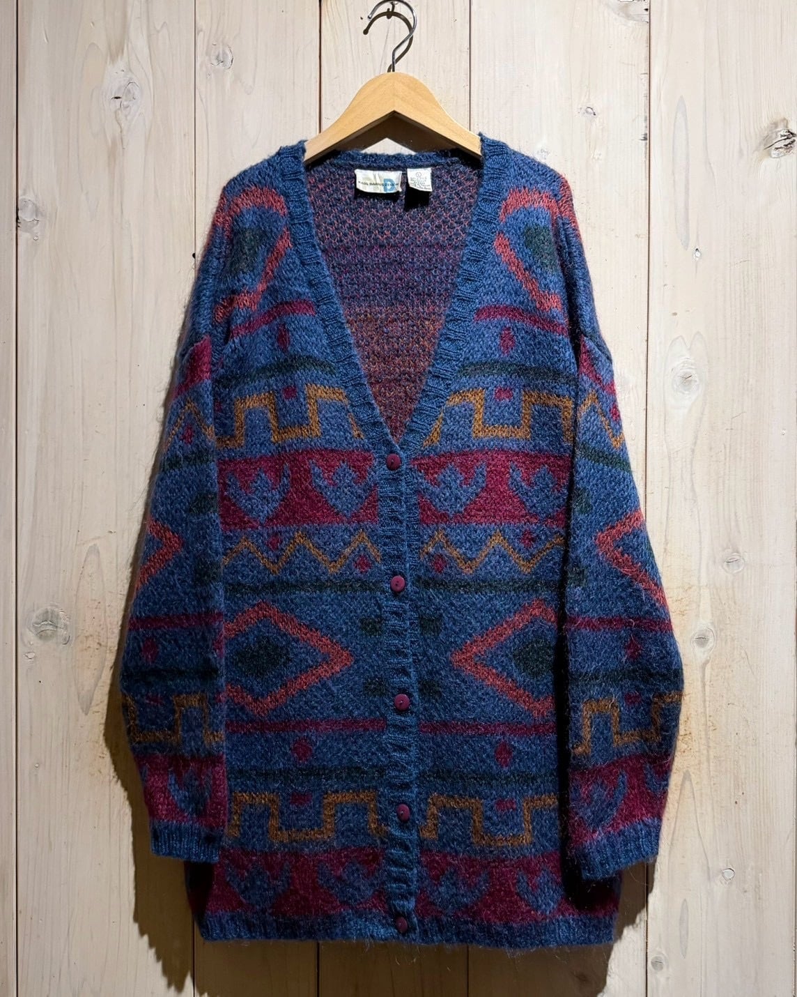 a.k.a.C.a.k.a vintage】Geometric Pattern Vintage Mohair Knit