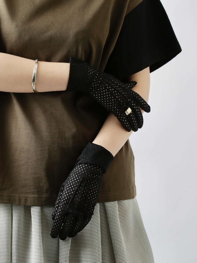 MESH GLOVES -BLACK-