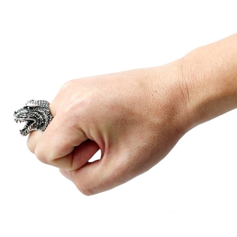 ゴジラ 2001ゴジラ haraKIRI godzilla ring Silver Jewelry モスラ