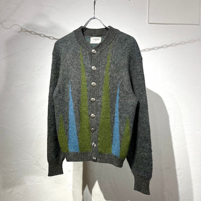 40s Penneys Letterd Knit Cardigan "Black Color"