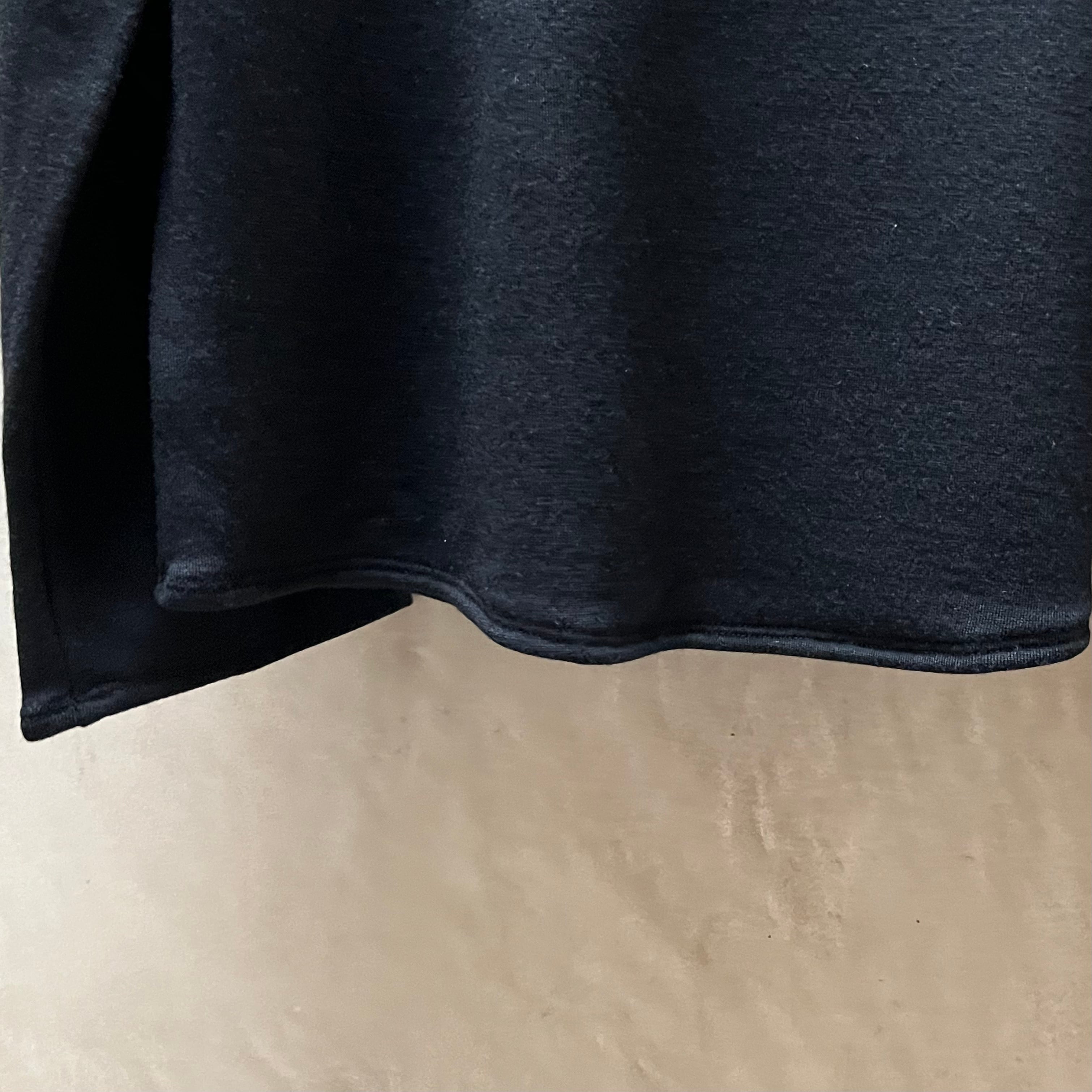 MITTAN T-14 スーパー120's ウール裏毛モックネック 黒 | Routes