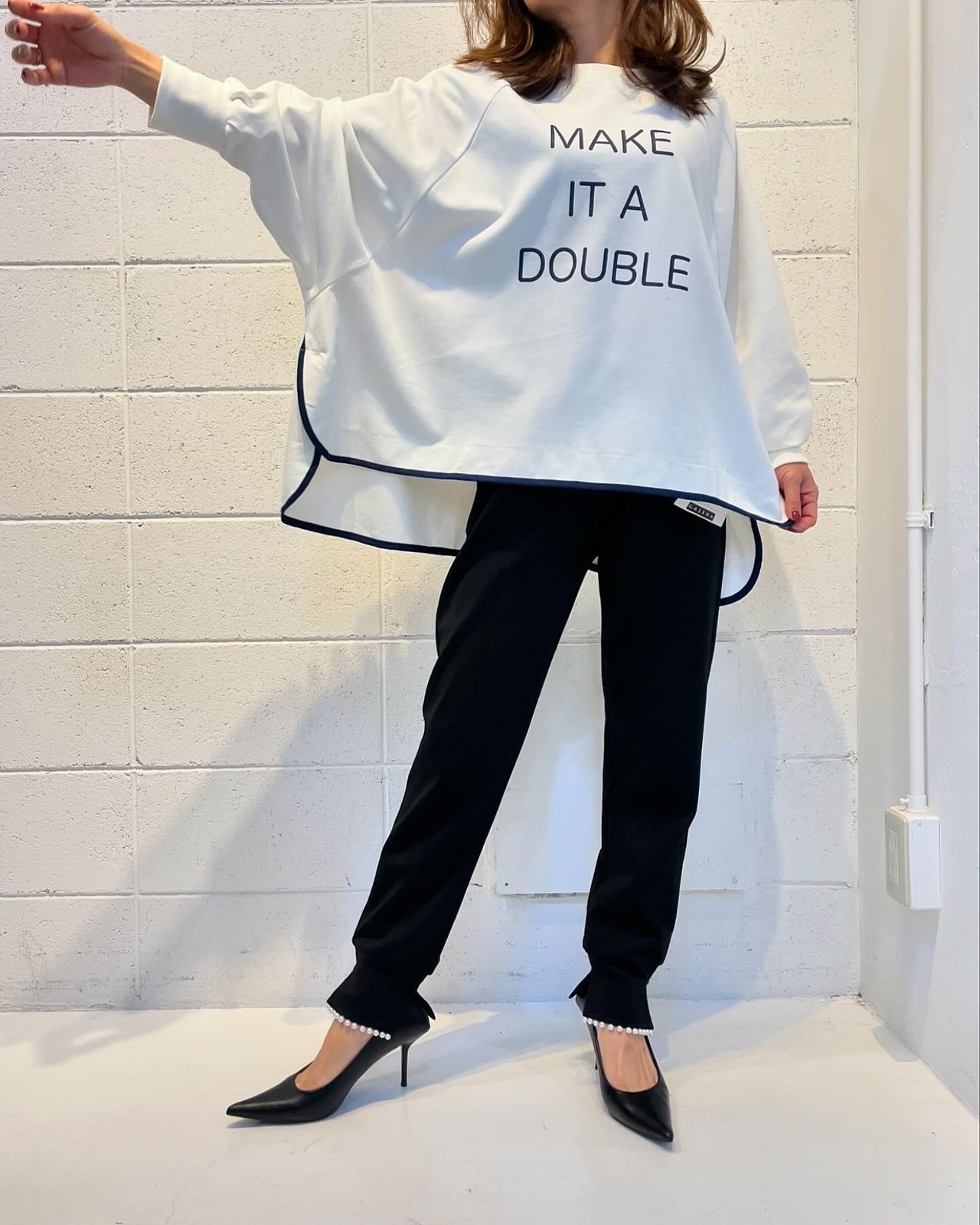 ガレナ galena GALENA　裾パールジョガーパンツ