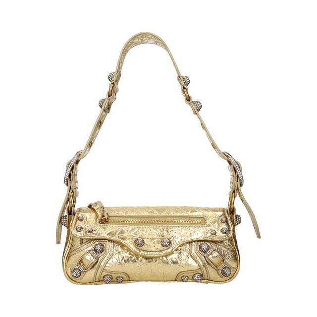 BALENCIAGA バレンシアガ レディース ショルダーバッグ レザー ゴールド