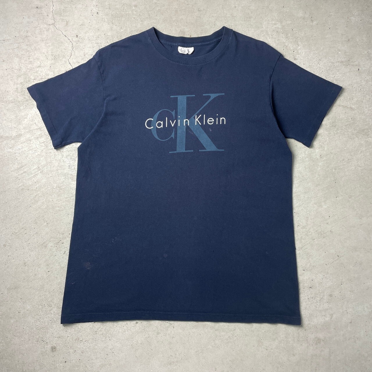 90年代 USA製 Calvin Klein カルバンクライン CK ロゴプリント Tシャツ 