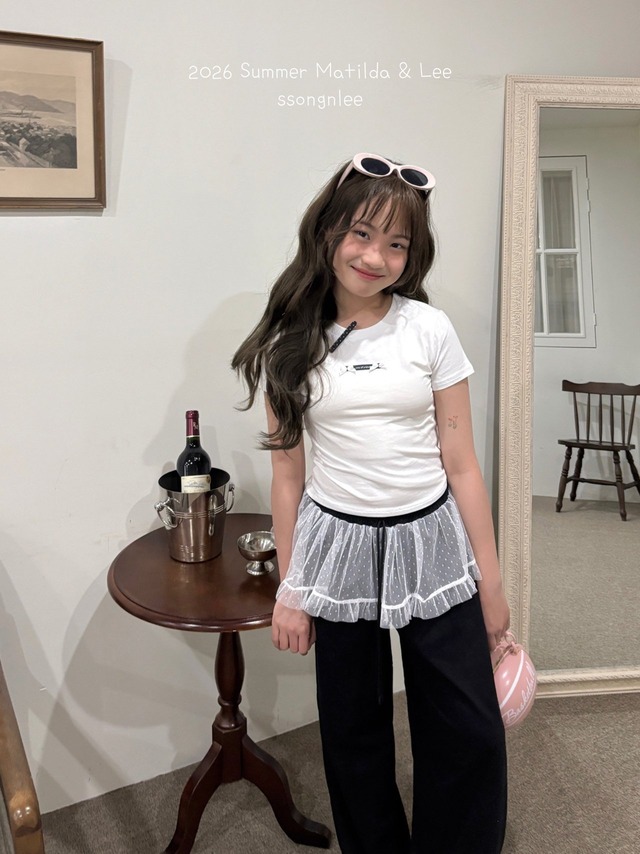 [Matilda&Lee] Cubic Lettering Tee (15/17/19) / [마틸다앤리] 큐빅레터링티 (15/17/19)