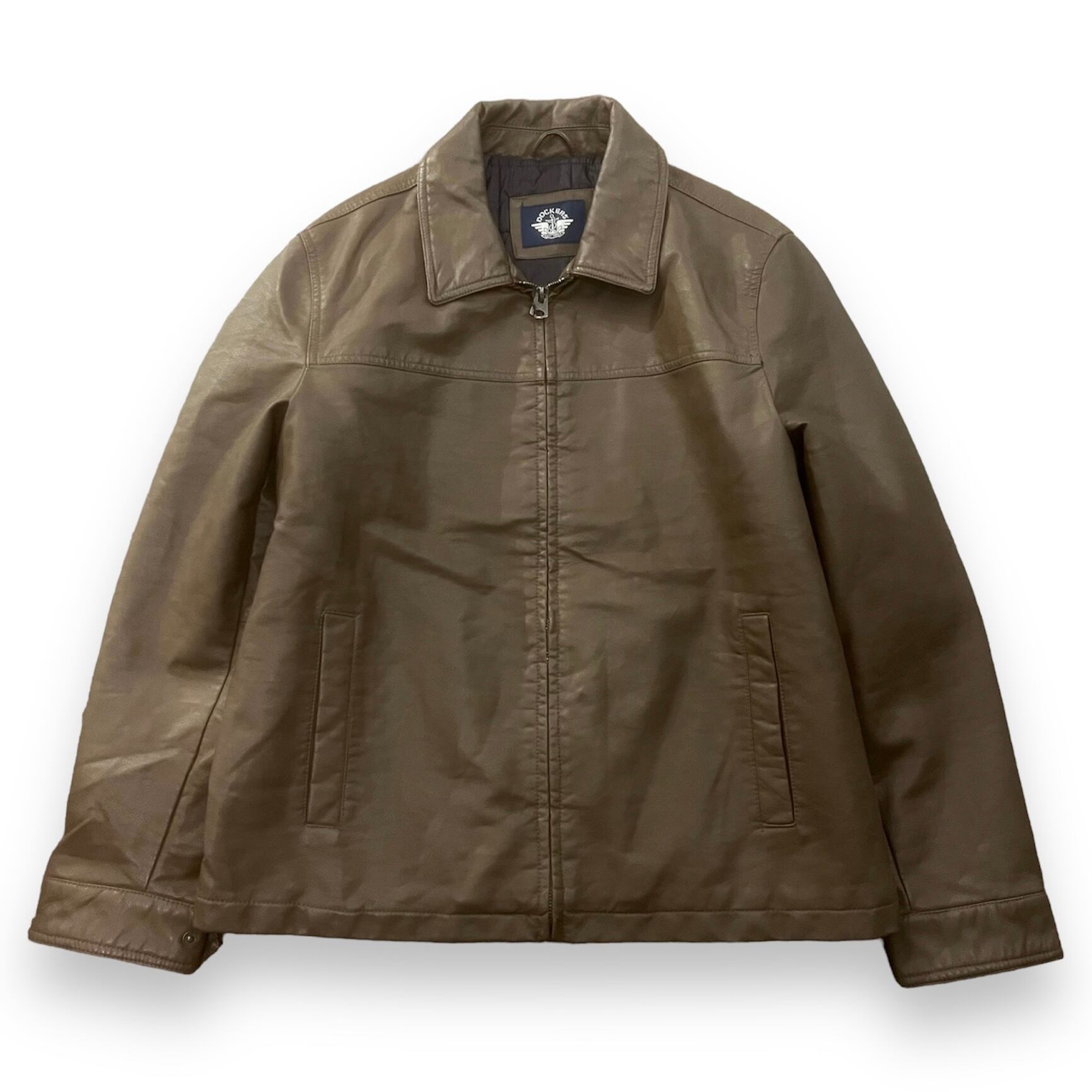 L』DOCKERS ドッカーズ レザージャケット フェイスレザー シングル