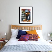 Golden Beatmaker｜ヒップホップを愛する全ての人へ｜音を創る瞬間を描いたモダンアートポスター Make SenseA4ポスター