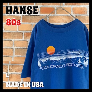 【HANSE】80s ビンテージ Tシャツ ロッキー山脈 USA製 アメリカ古着