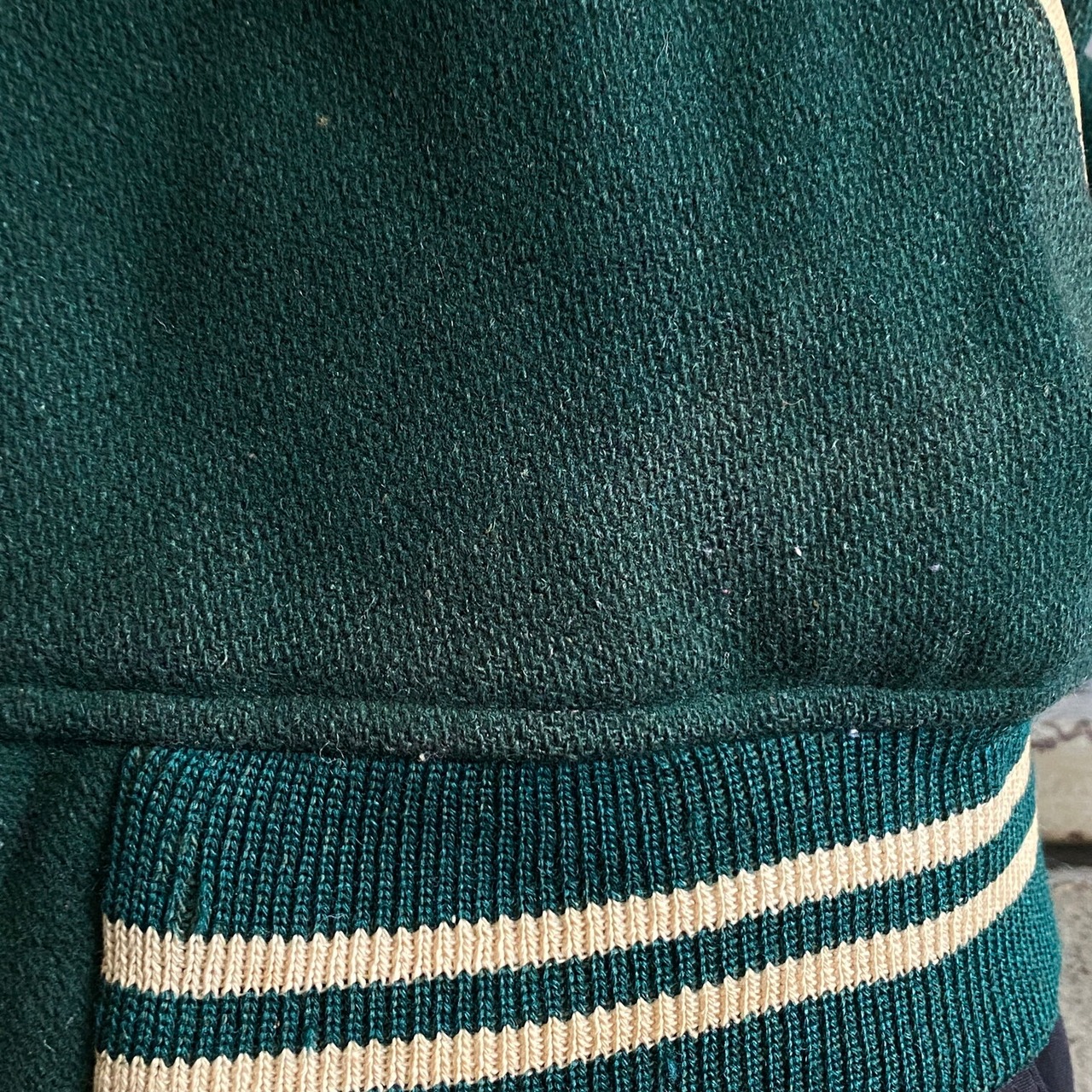 60年代 Collegiate 無地 ウールスタジャン メンズXL相当 古着 60s 