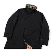 BURBERRY バーバリー 裏チェック ノバチェック ダウンライナー付き コート サイズ M /メンズ/ブラック/襟フード収納/三陽商会