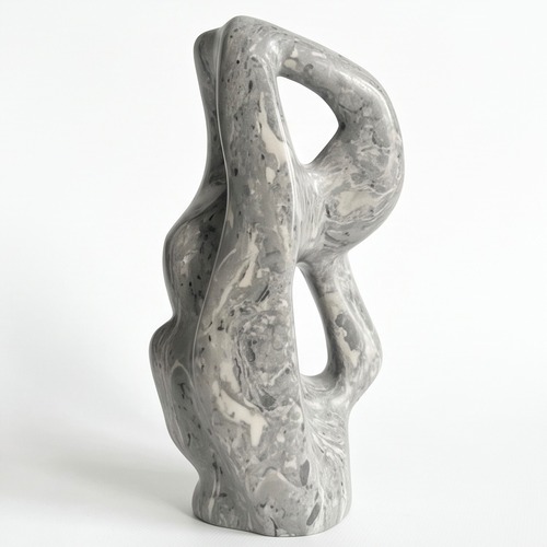 Gray marble pattern object