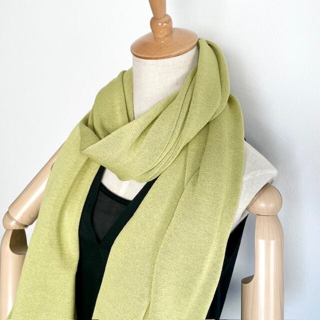 コットン100％ ニット大判ストール レモンイエロー | クルーズ