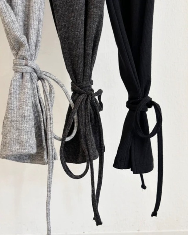 【新作アイテム送料無料】cut-and-sew ribbed leggings pants