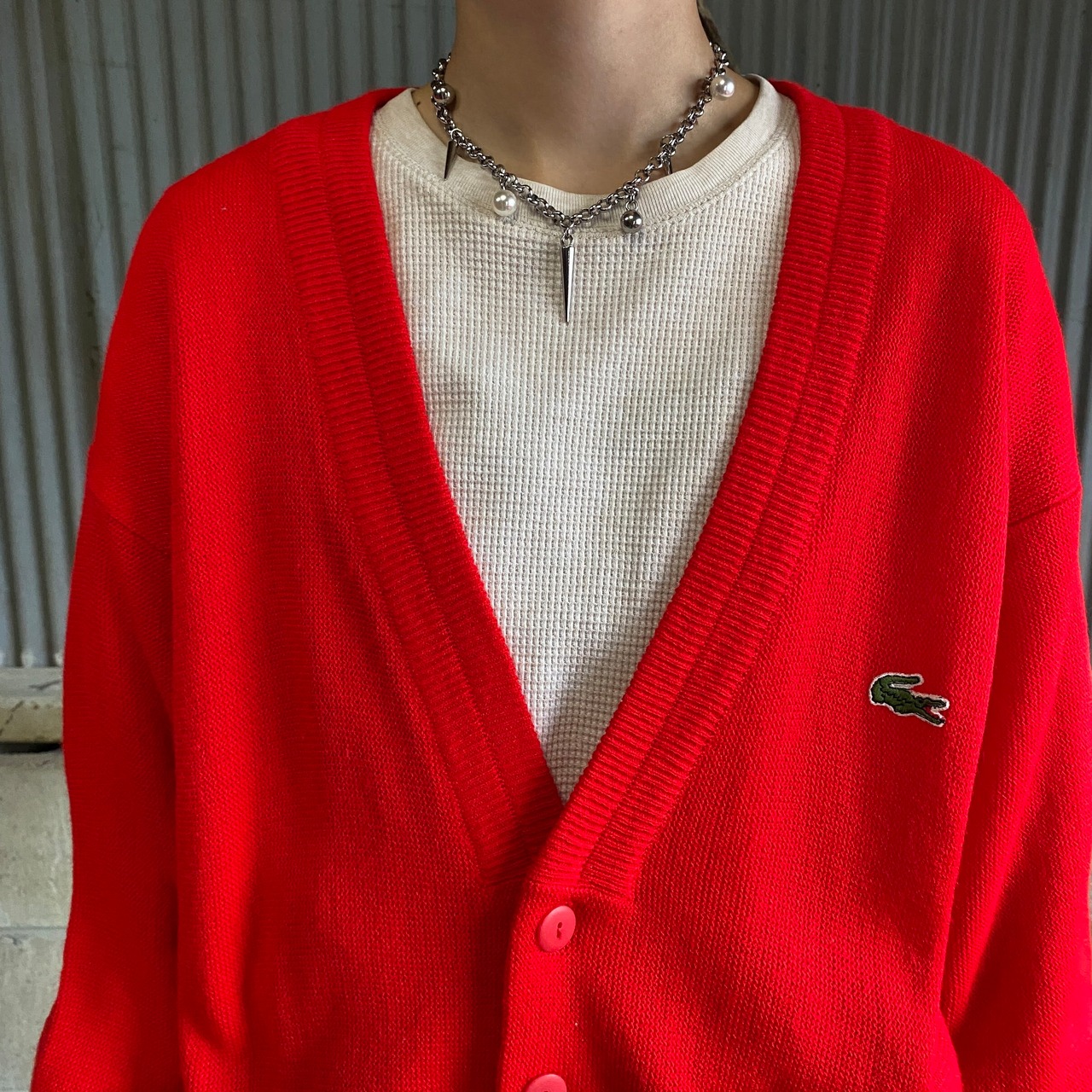 70年代〜80年代 スペイン製 LACOSTE ラコステ アクリル ニット  