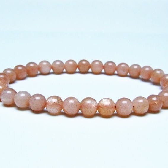 オレンジムーンストーン ブレスレット 6mm 一点物 メール便可 [M便 1/10] 111-48549