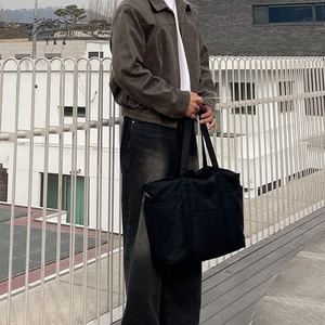 レトロショートブラウンフェイクレザーブルゾン　994