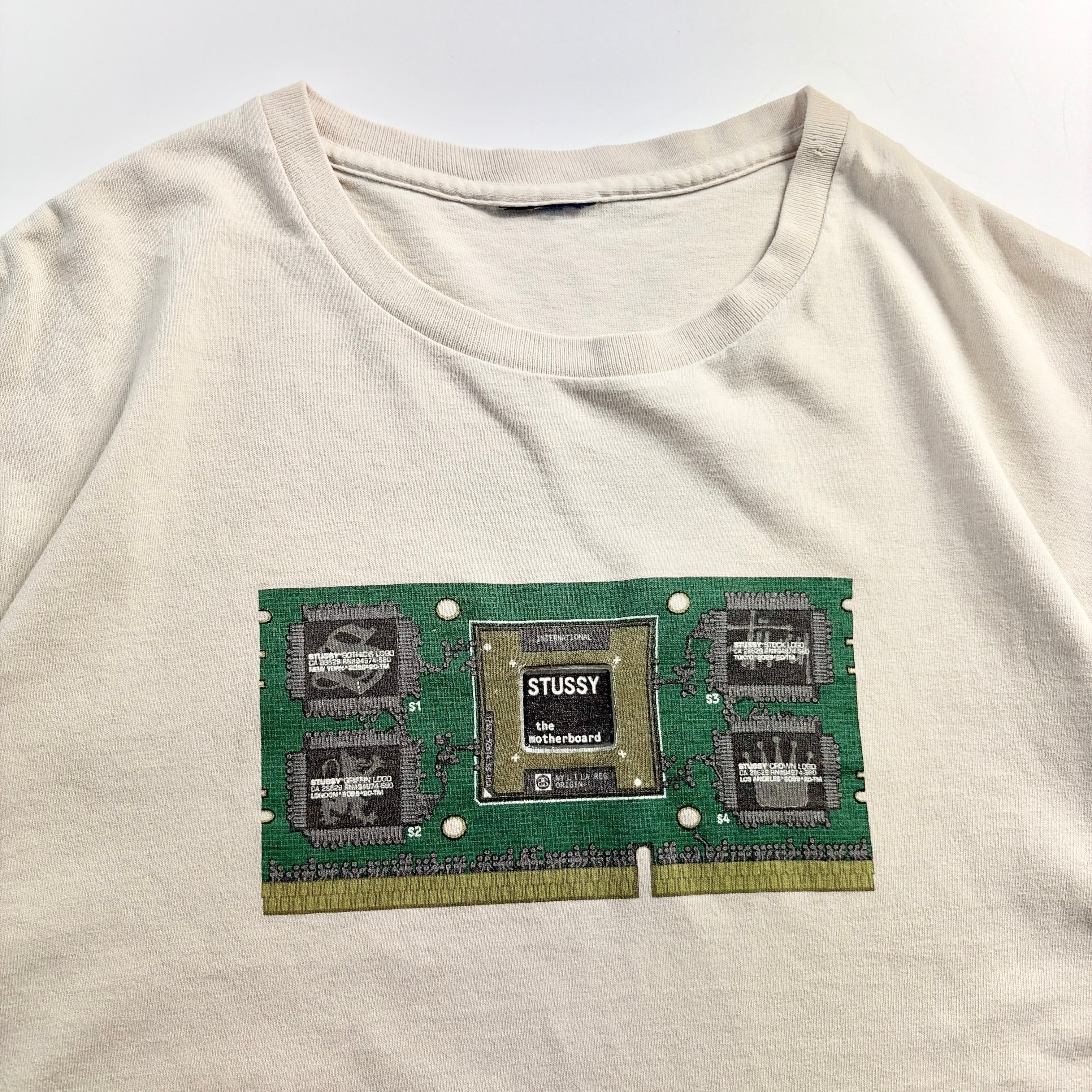 90s old Stussy Motherboard Tee