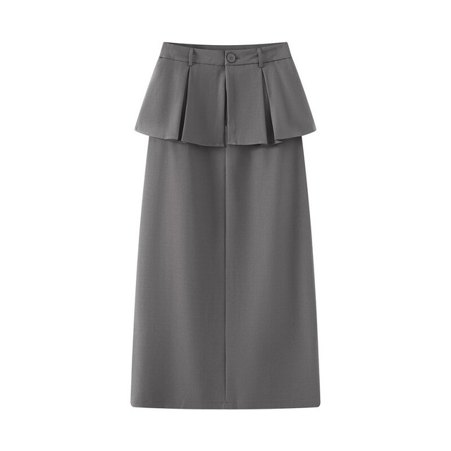 Pleated Layered Long Skirt 　202680153