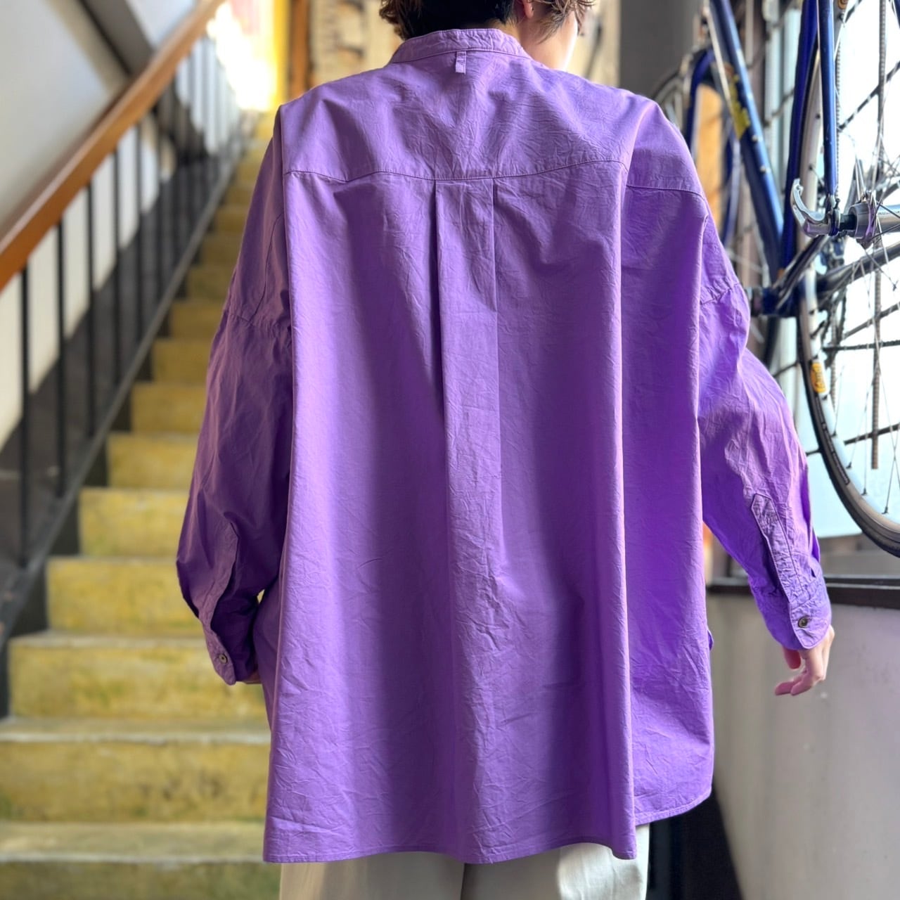 yuni キャッチワッシャーブラウス yuni ブラウス シャツ コットンキャッチワッシャーmoe sleeves back