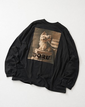 ヨークシャーテリア バックプリントロングスリーブTシャツ