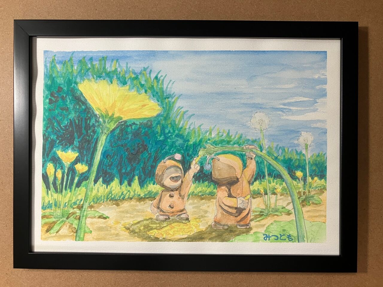 魚と猫の遊覧」水彩画｜原画 | Mitsutomo