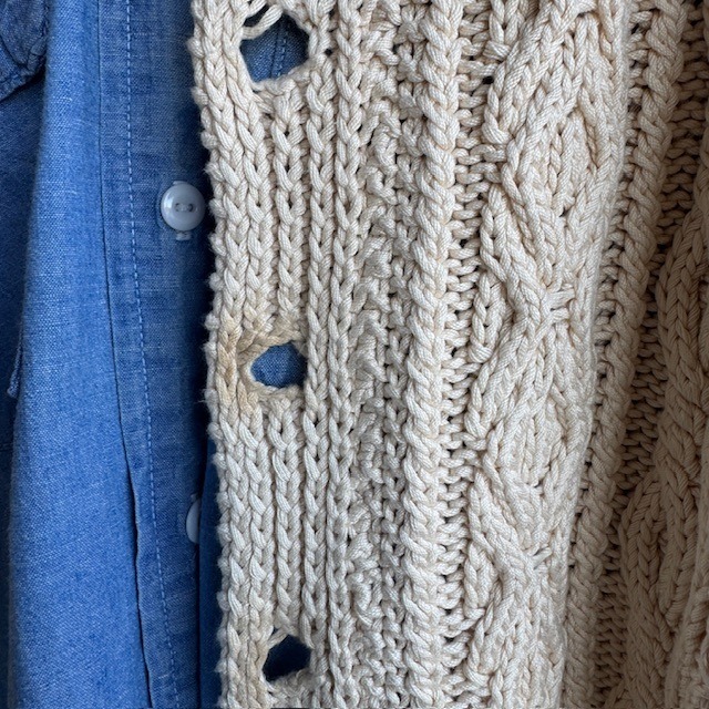 INVERALLAN フィッシャーマンニット コットン ハンドニット 画像12