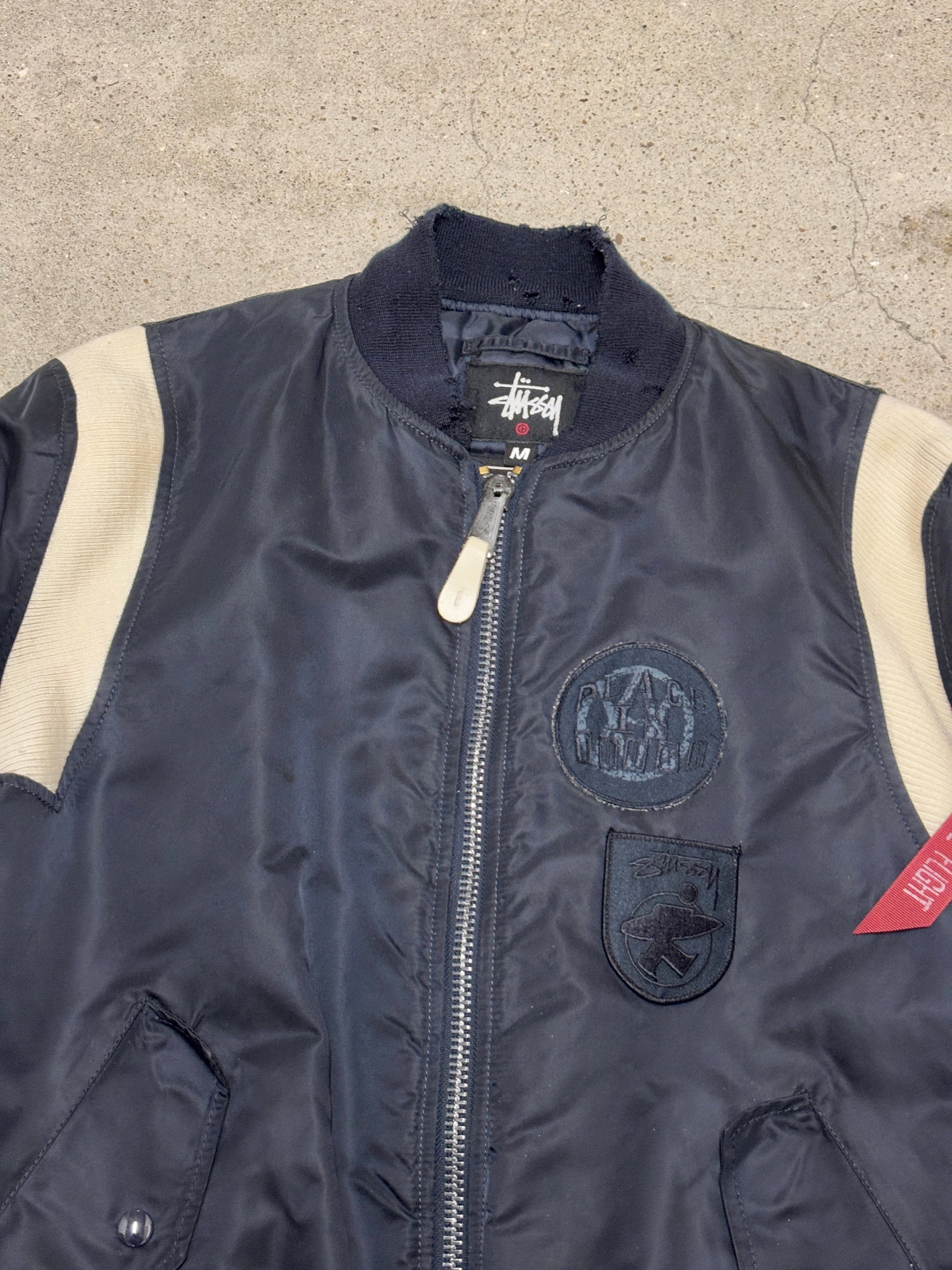 00～10s STUSSY×ALPHA/25th Anniversary Ma-1/M/25周年記念/フライト