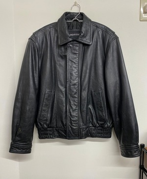 00sLondonFog FlyFront Leather Jacket/L