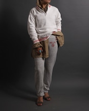 1960's Red Line Rib / Front Zip Sweat Shirt